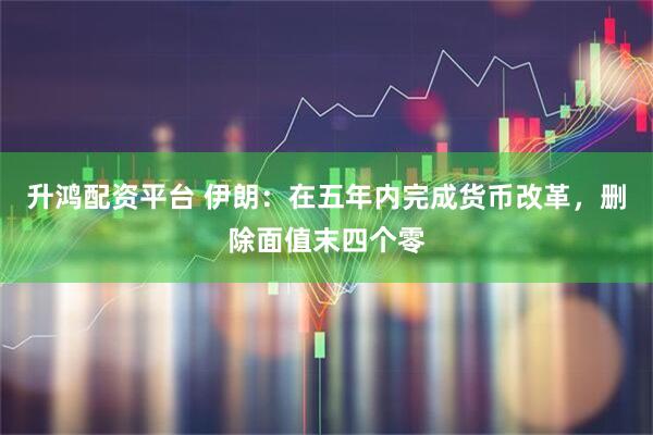 升鸿配资平台 伊朗：在五年内完成货币改革，删除面值末四个零